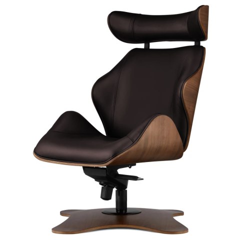 Fotel Viterno Lounge Chair skóra bydlęca obrotowy z regulacją odchylenia Brązowy