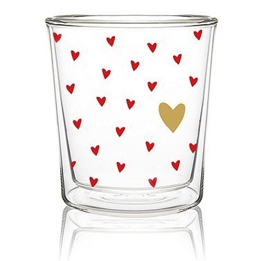 Little Hearts, szklanka z podwójna ścianką 300ml