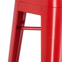 Hoker Paris 66cm czerwony inspirowany Tolix
