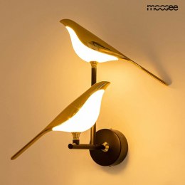 MOOSEE lampa ścienna BIRD TWIN złota