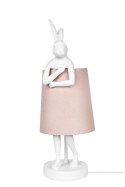 KARE lampa stołowa RABBIT 68 cm biała / róźowa