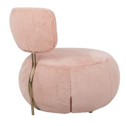 Fotel LOW TEDDY PINK różowy