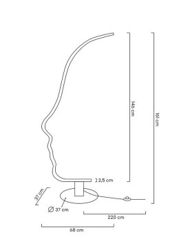 Lampa podłogowa FACE FLOOR czarna