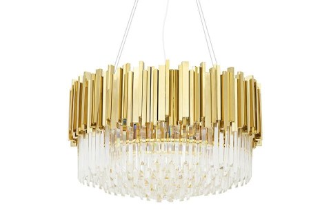 Lampa wisząca IMPERIAL GOLD 60 - stal, kryształ