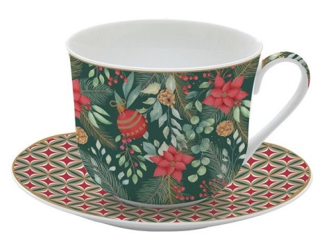 Atmosphere Filiżanka Porcelanowa ze Spodkiem w Ozdobnym Pudełku 400 ml