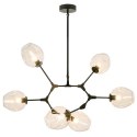 Lampa wisząca MODERN ORCHID-6 transparentno czarna 130 cm