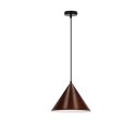 DUNCA LAMPA WISZĄCA 25 CZARNY 1X40 E27 KLOSZ CIEMNY ORZECHOWY